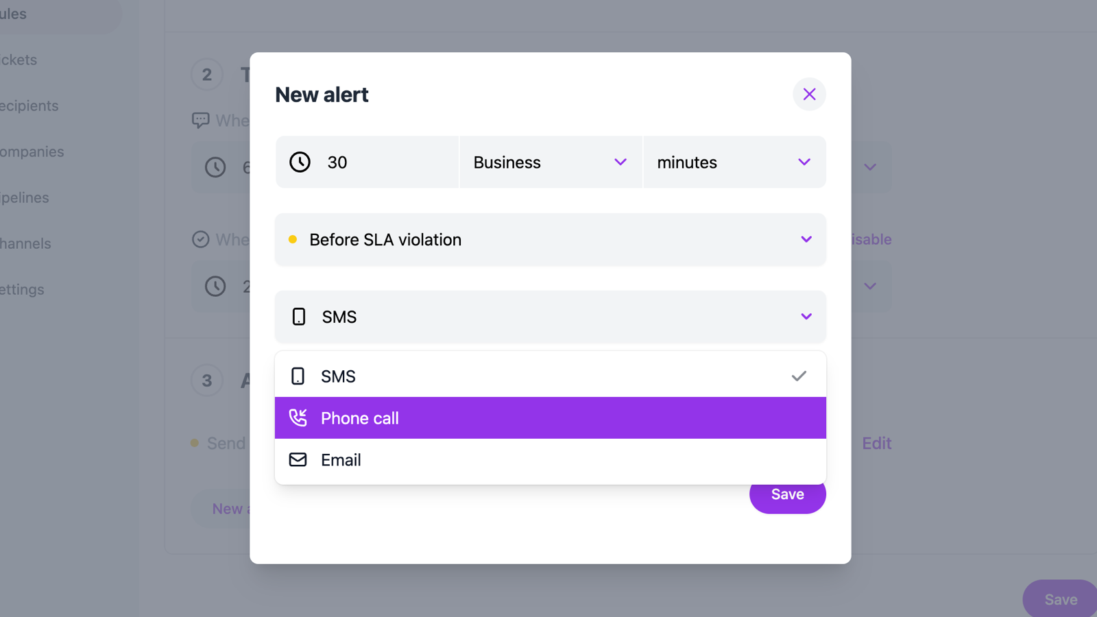 Create configurable alerts